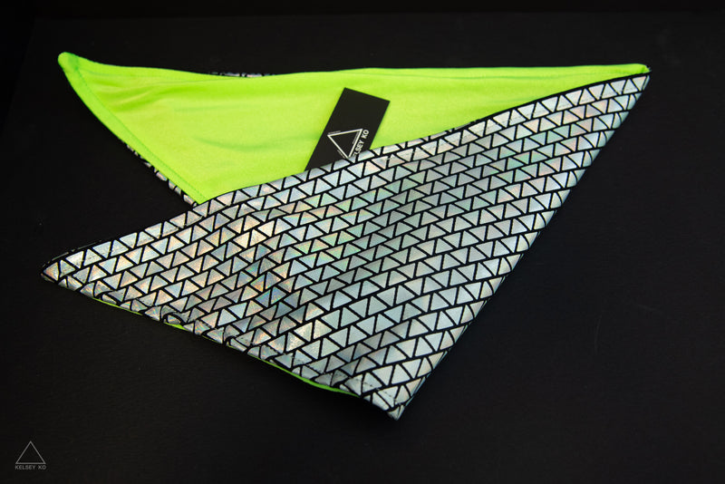 HOLO-LIME REVERSIBLE BANDANA
