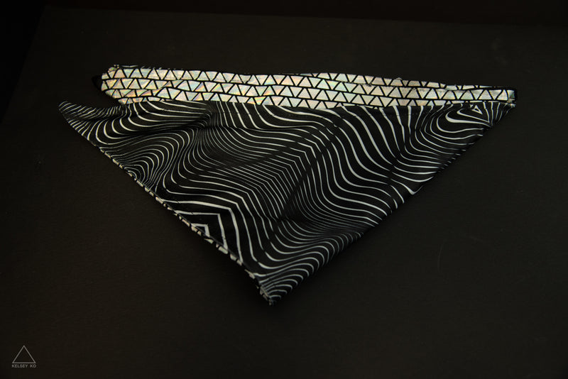 HOLOGRAPHIC SWIRL REVERSIBLE BANDANA