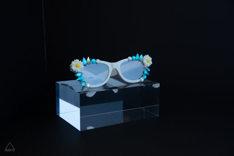 BLUE DIFFRACTION GLASSES