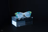 TEAL DIFFRACTION GLASSES