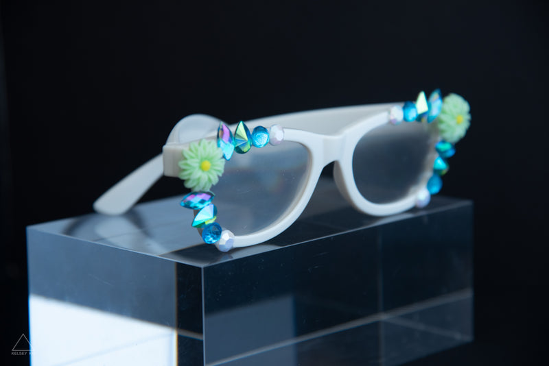 TEAL DIFFRACTION GLASSES