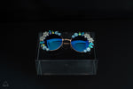 BLUE FLOWER POWER SUNGLASSES