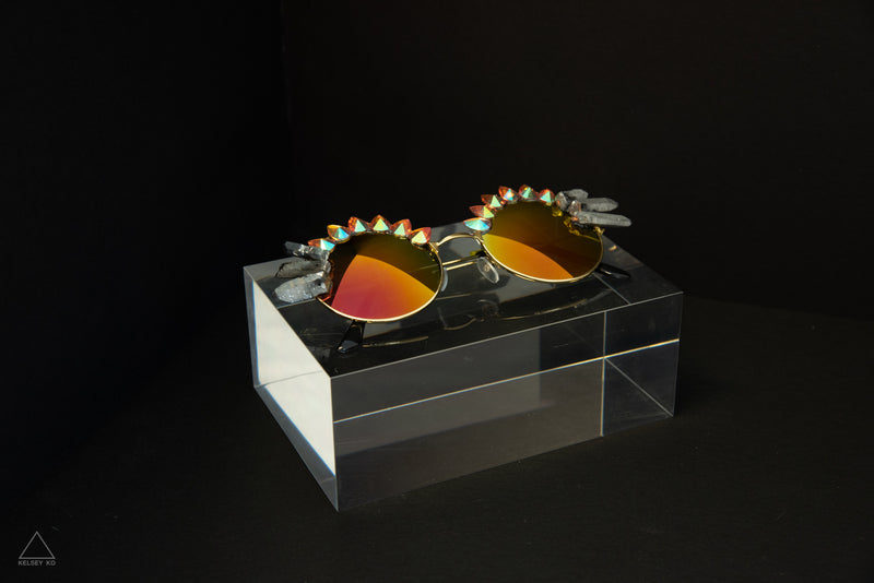 ORANGE CRYSTALIZE SUNGLASSES