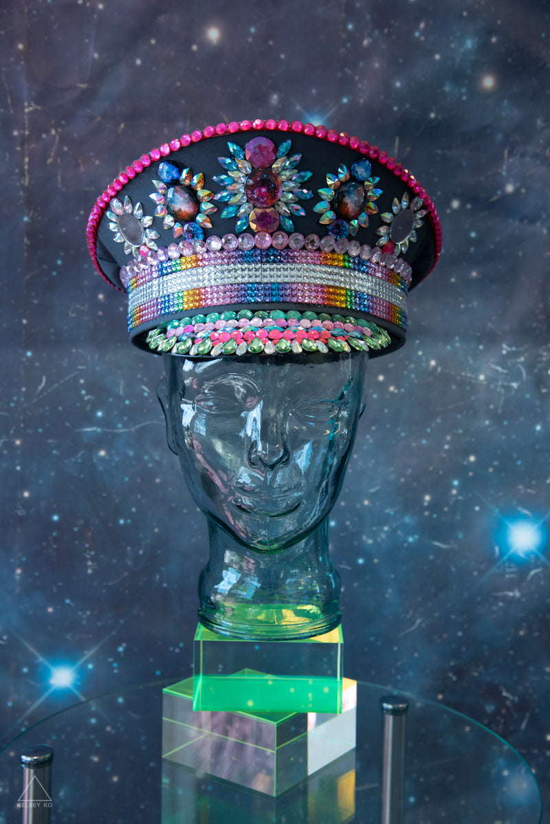 PINK GALAXY CAPTAIN'S HAT