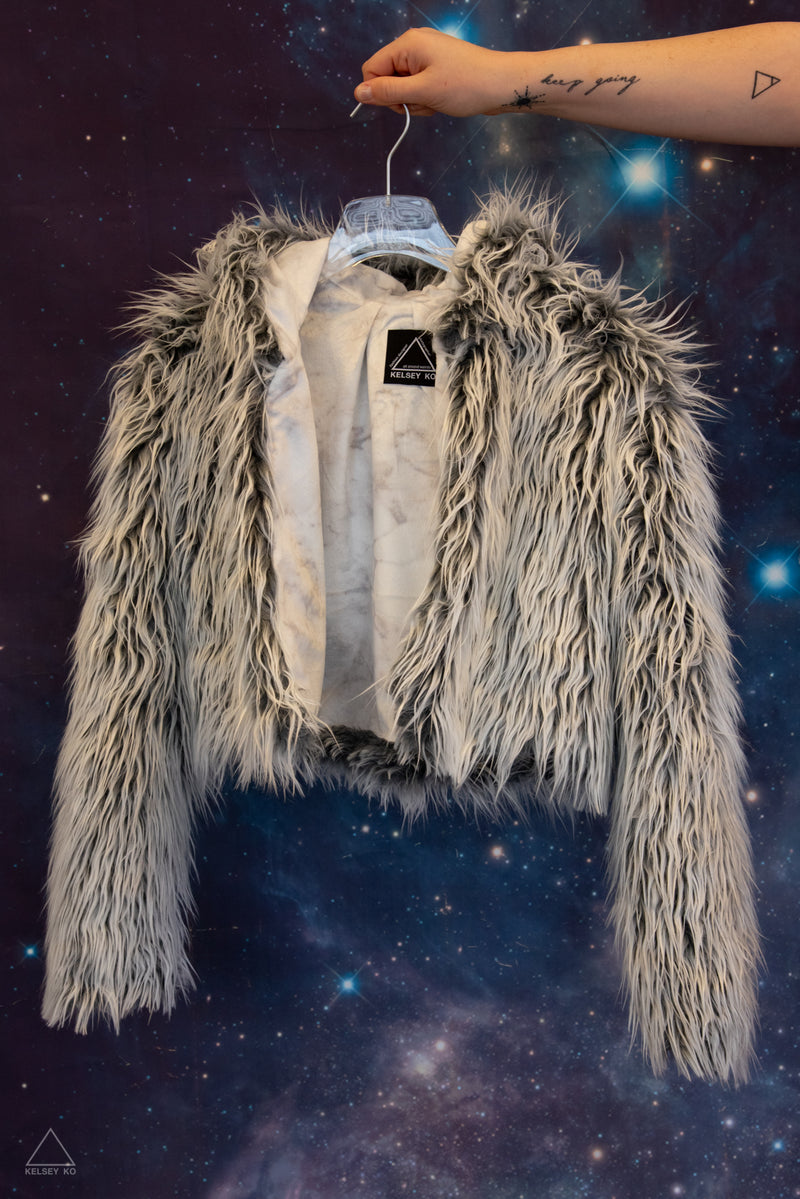 FAUX FUR CROPPED JACKET