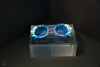 BLUE FLOWER POWER SUNGLASSES
