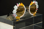 YELLOW FLOWER POWER SUNGLASSES