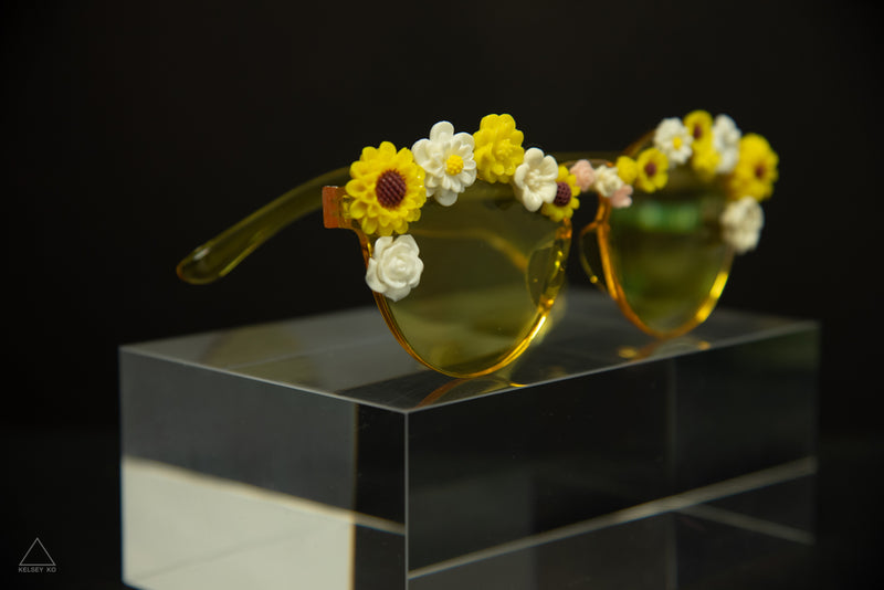 YELLOW FLOWER GLASSES