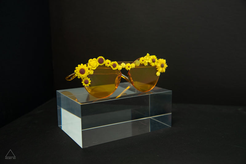 YELLOW FLOWER GLASSES