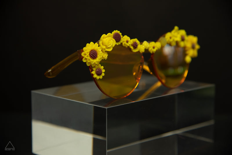YELLOW FLOWER GLASSES